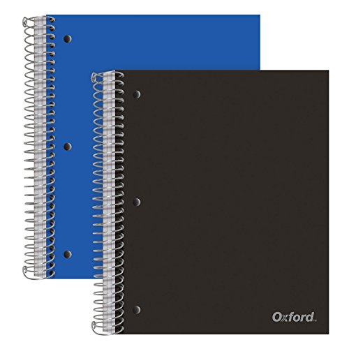 Oxford Spiral Notebooks, 3-Subject, College Ruled Paper, Durable P...