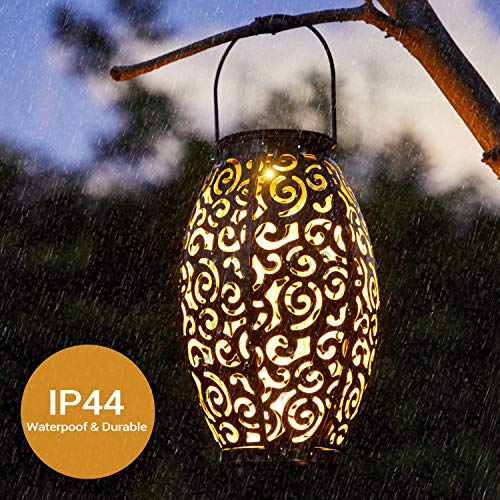 2 Pack Solar Lanterns, OxyLED Christmas Solar Garden Lights Outdoo...