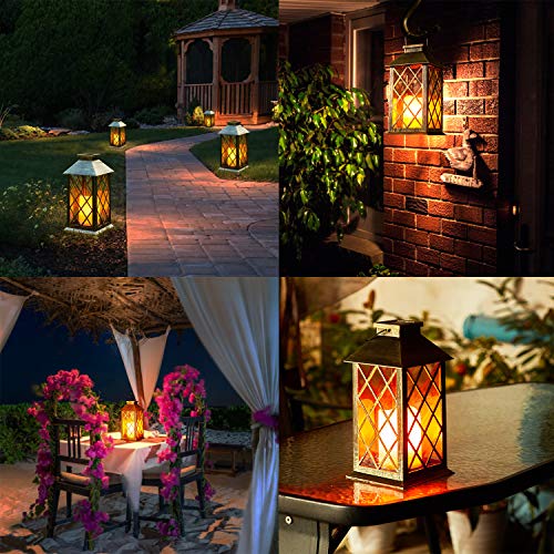 OxyLED Solar Lanterns, 2 Pack LED Solar Lights Outdoor, Hanging La...