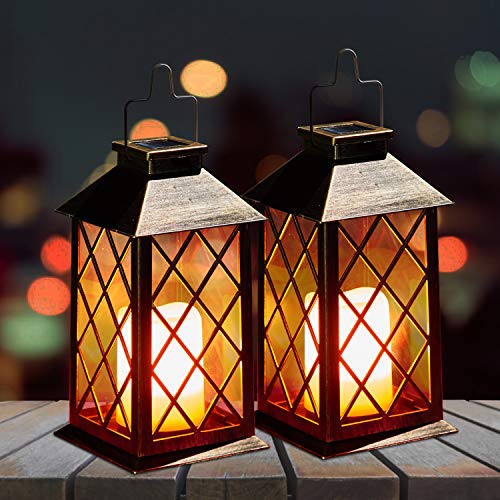 OxyLED Solar Lanterns, 2 Pack LED Solar Lights Outdoor, Hanging La...