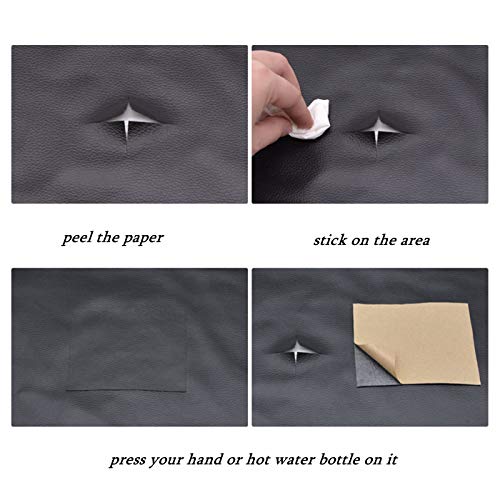Leather Repair Patch 5X8 inch Self-Adhesive Couch Patch Leather fo...