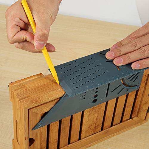 Oyov2L Woodworking Tools 3D Calipers Portable 3D Mitre Square Angl...