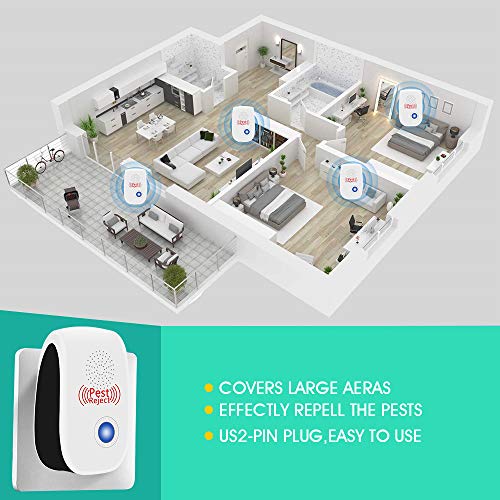 Ultrasonic Repeller, 6 Packs, 2020 Upgraded, Electronic Indoor Rep...