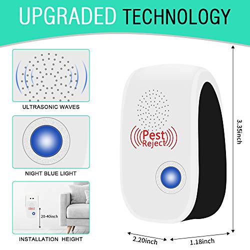 Ultrasonic Repeller, 6 Packs, 2020 Upgraded, Electronic Indoor Rep...