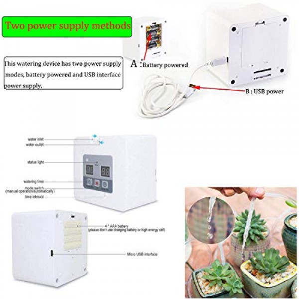 Automatic Drip Irrigation Kit, Self Watering System with Timer and...