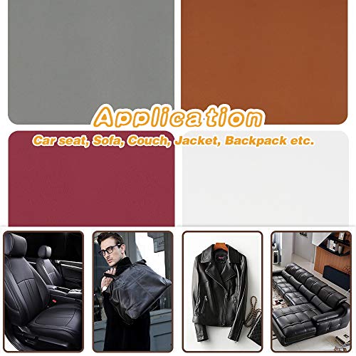 Leather Repair Patch Kits for Car Seats Couches and Elbow 2 Pieces...