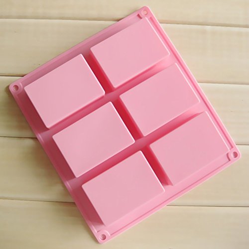 Ozera 2 Pack Silicone Soap Molds, 6 Cavities Silicone Baking Mold ...