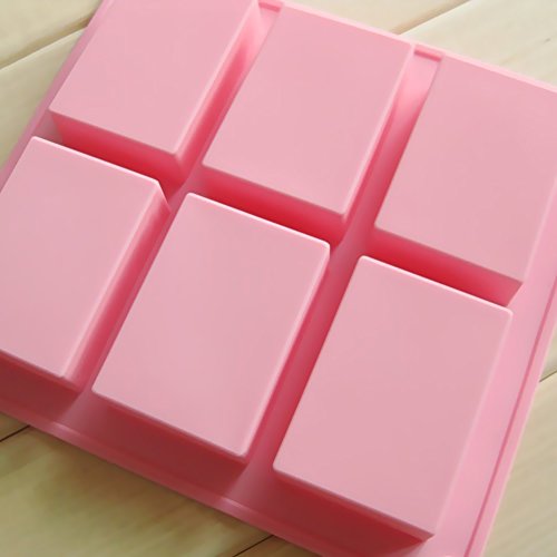 Ozera 2 Pack Silicone Soap Molds, 6 Cavities Silicone Baking Mold ...