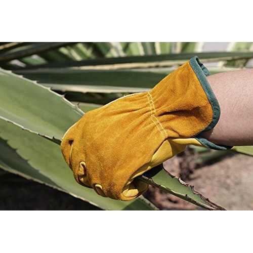 OZERO Leather Work Gloves, Genuine Cowhide Construction Glove with...