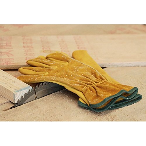 OZERO Leather Work Gloves, Genuine Cowhide Construction Glove with...