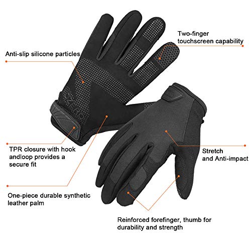 Work Gloves Touch Screen for Tactical/Shooting/Hunting/Driving/Mot...