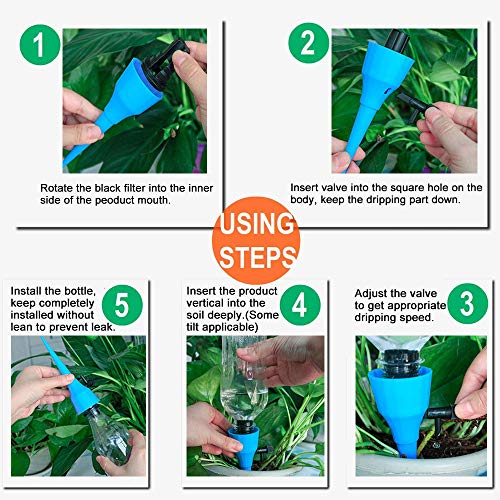 OZMI Plant Self Watering Spikes Devices, 12 Pack Automatic Irrigat...