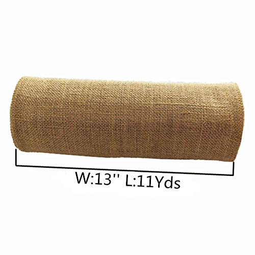 OZXCHIXU NO-FRAY NO-MESS Burlap Fabric Roll . 13 Wide x 11 Yards ...