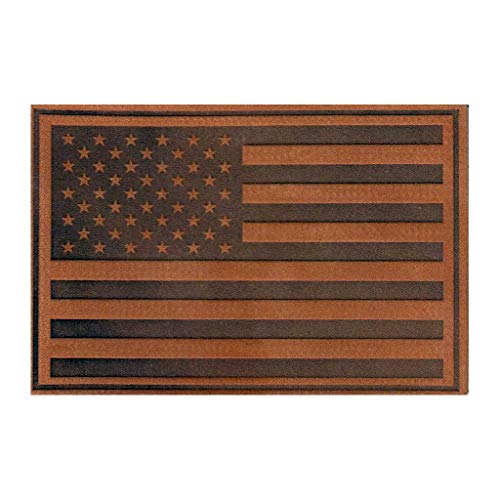 American Flag Morale Patch | Premium Leather, Strong Hook Backing,...