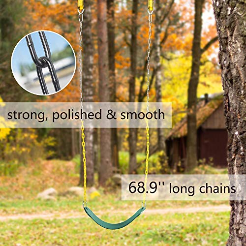 PACEARTH Swing Seat Support 660lb with 68.9 inch Anti-Rust Chains ...