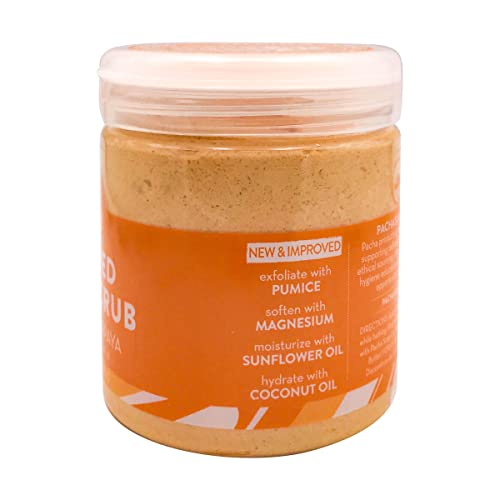 PACHA SOAP Coconut Papaya Whipped Soap Scrub, 8 OZ