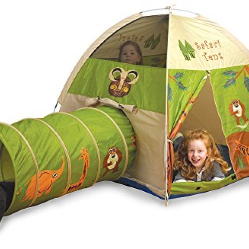 Pacific Play Tents Kids Safari Fun Dome Tent and Crawl Tunnel Comb...
