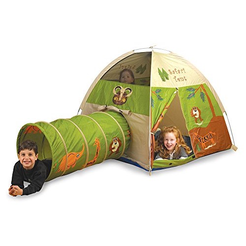 Pacific Play Tents Kids Safari Fun Dome Tent and Crawl Tunnel Comb...