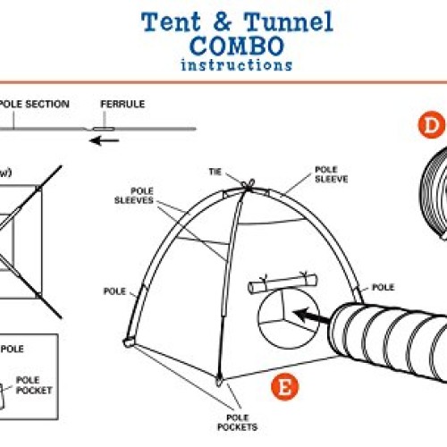 Pacific Play Tents Kids Safari Fun Dome Tent and Crawl Tunnel Comb...