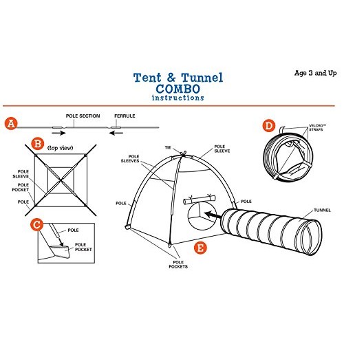 Pacific Play Tents Kids Safari Fun Dome Tent and Crawl Tunnel Comb...