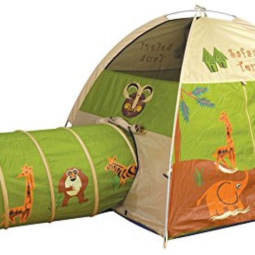 Pacific Play Tents Kids Safari Fun Dome Tent and Crawl Tunnel Comb...