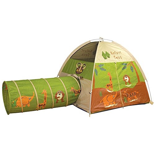 Pacific Play Tents Kids Safari Fun Dome Tent and Crawl Tunnel Comb...