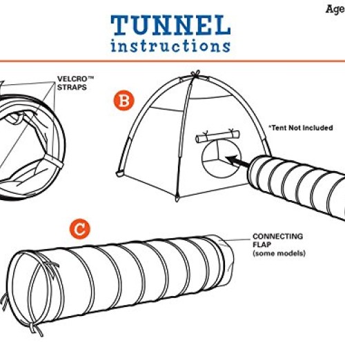 Pacific Play Tents Kids Tickle Me 9 Foot Geo-D Crawl Tunnel