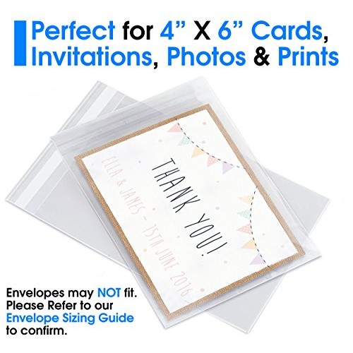 Pack It Chic - 4” X 6” 1000 Pack Clear Resealable Cellophane Cel...