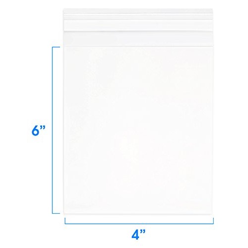 Pack It Chic - 4” X 6” 1000 Pack Clear Resealable Cellophane Cel...