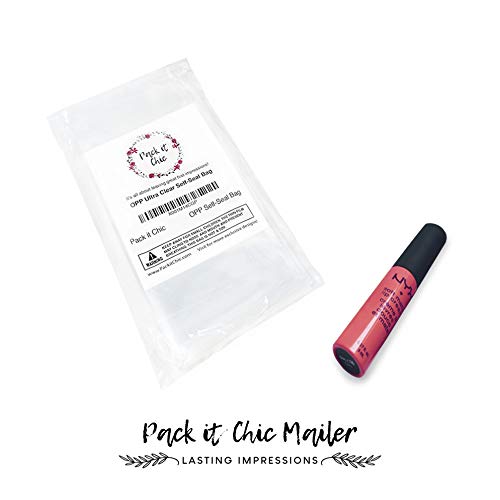 Pack It Chic - 4” X 6” 1000 Pack Clear Resealable Cellophane Cel...