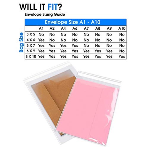 Pack It Chic - 5” X 7” 1000 Pack Clear Resealable Cellophane Cel...