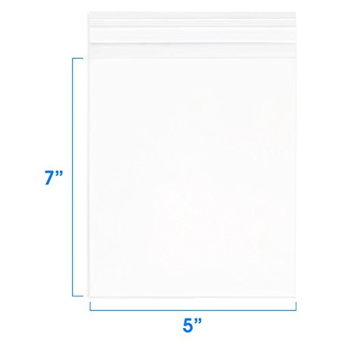 Pack It Chic - 5” X 7” 1000 Pack Clear Resealable Cellophane Cel...