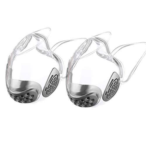 Adults Clear Transparent Face_Shield Covers,Reusable With Breathab...