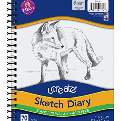 Pacon 4794 UCreate Sketch Diary, 8.5 x 11, 70 Sheets