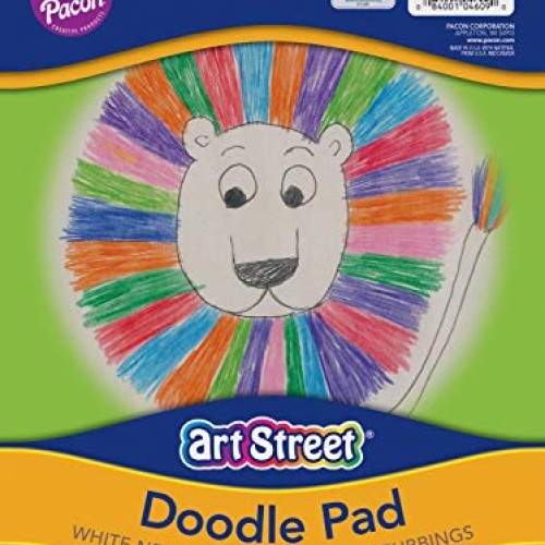 Pacon Art Street Doodle Pad, White, 9 x 12, 80 Sheets