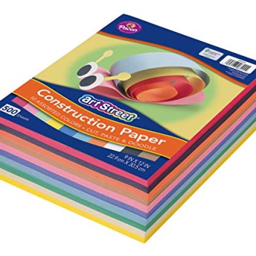 Pacon Lightweight Super Value Construction Paper P6555-4, 9 x 12...