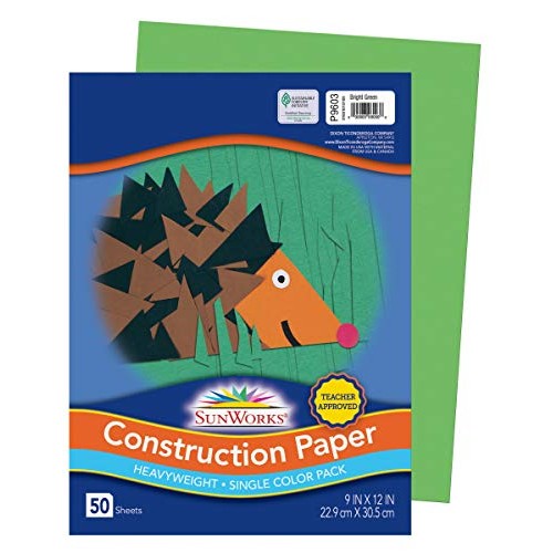 Pacon SunWorks Construction Paper, 9-Inches by 12-Inches, 50-Count...