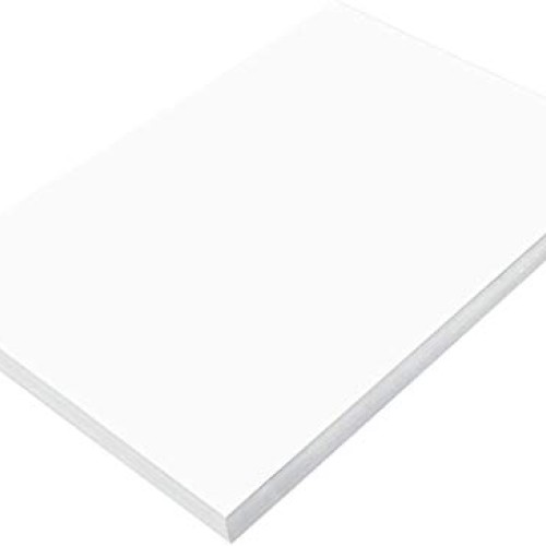 SunWorks Construction Paper, Bright White, 12 x 18, 100 Sheets