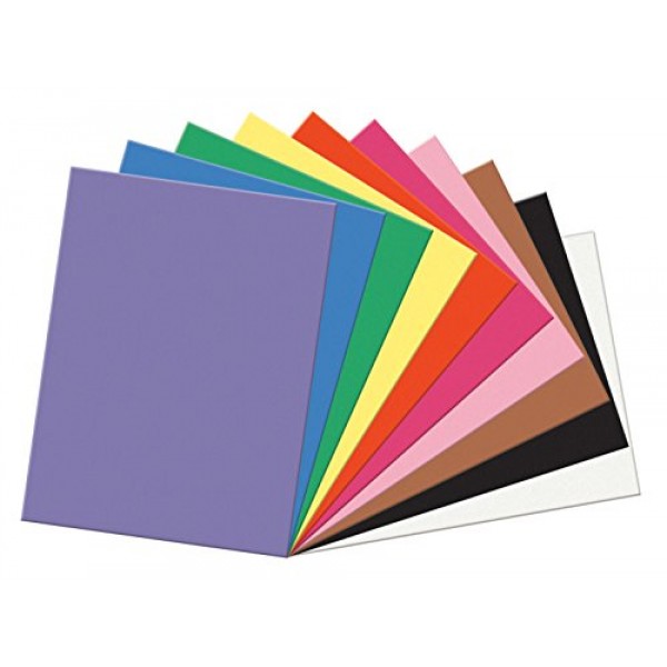SunWorks PAC6518 Construction Paper, 10 Assorted Colors, 18 x 24...