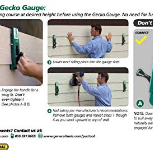 PacTool International SA903 Gecko Gauge, Fiber Cement Siding Insta...