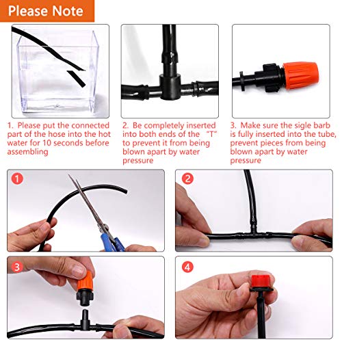 Irrigation System, 82ft Drip Irrigation Kit DIY Micro Automatic Wa...