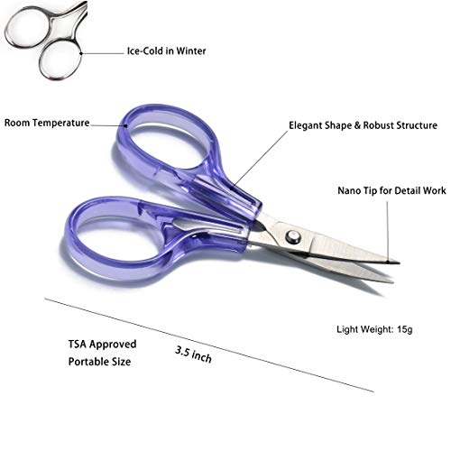 PAFASON Stainless Steel Curved & Straight Embroidery Detail Scisso...