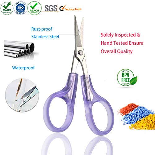 PAFASON Stainless Steel Curved & Straight Embroidery Detail Scisso...