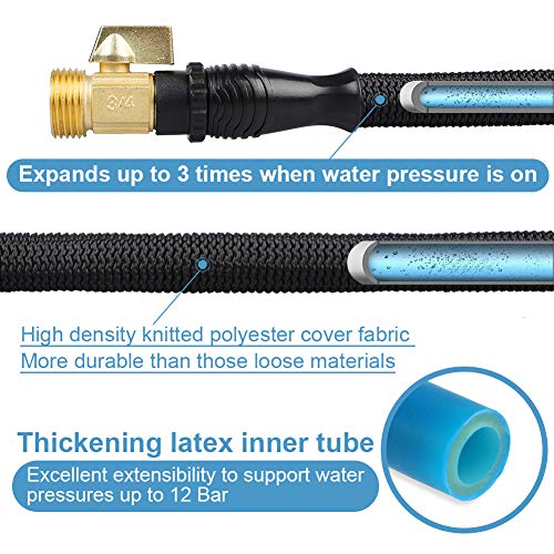 Page Hodge Expandable Garden Hose, 50ft Flexible Water Hose with A...