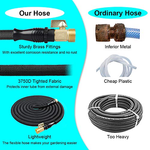 Page Hodge Expandable Garden Hose, 50ft Flexible Water Hose with A...