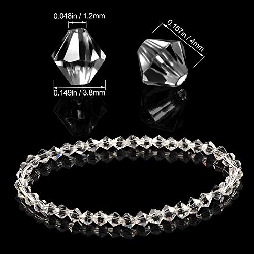 PAGOW 5000Pcs Small Bicone Crystal Beads for Jewelry Craft Making,...