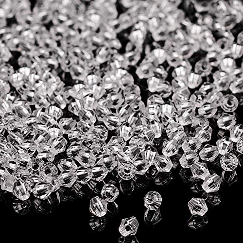PAGOW 5000Pcs Small Bicone Crystal Beads for Jewelry Craft Making,...