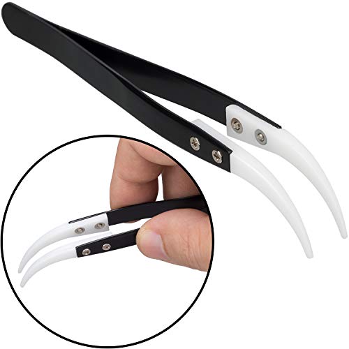 PAGOW Ceramic Tweezers, Highly Heat Resistant Non-Conductive Anti-...