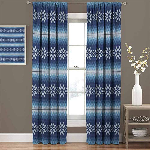 Blackout Curtain Panels Traditional Scandinavian Needlework Inspir...
