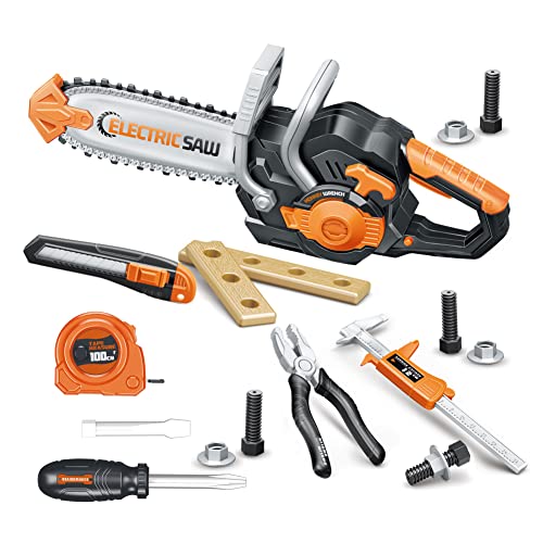 Pairez Toys Chainsaw for Kids, 19PCS Pretend Play Tools Set, Toy H...